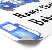 Babydusche im Rennen Name dieses Babynahrung Poster (Ecke)