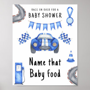Babydusche im Rennen Name dieses Babynahrung Poster