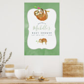 Babydusche im Wasserfarbenbereich Begrüßung Poster (Küche)