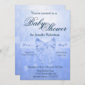 Babydusche in Blautönen Einladung (Vorne/Hinten)