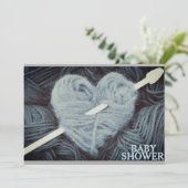 Babydusche in Herzform Einladung (Stehend Vorderseite)