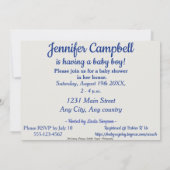 Babydusche in Herzform Einladung (Rückseite)