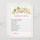 Babydusche in Rosa und Gelb Einladung (Vorderseite)