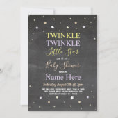 Babydusche Invite Twinkle Twinkle Star Chalk Einladung (Vorderseite)