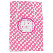 Babydusche, ist es ein Mädchen Mittlere Geschenktüte (Vorderseite)