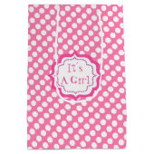 Babydusche, ist es ein Mädchen Mittlere Geschenktüte (Rückseite)