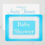 Babydusche - Junge Einladung (Vorne/Hinten)