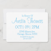 Babydusche - Junge Einladung (Rückseite)