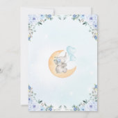 Babydusche, Junge Elephant, Wasserfarbe, blaue Blü Einladung (Rückseite)