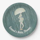 Babydusche Junge Mutter Pappteller (Vorderseite)