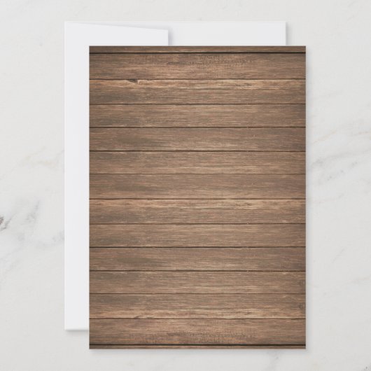 Babydusche, Junge rustikale Rolle aufgeregt Einladung (Rückseite)