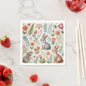 Babydusche Kaninchen und Blume Serviette (Beispiel)