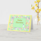 Babydusche Karte (Gelbe Blume)