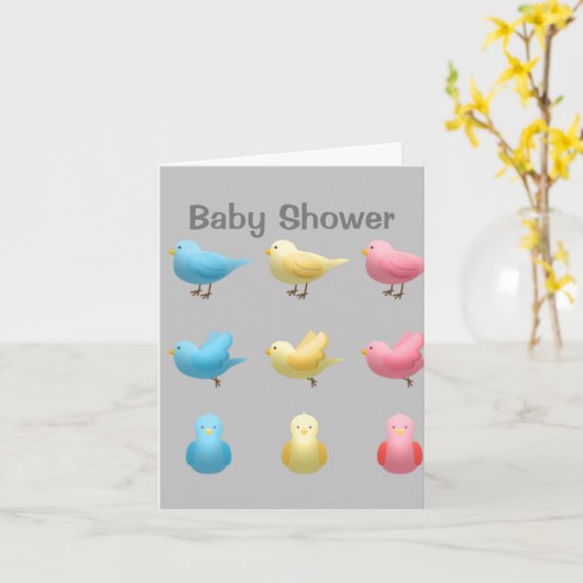 Babydusche Karte (Gelbe Blume)
