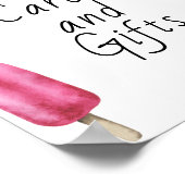 Babydusche - Karten und Geschenke Poster (Ecke)