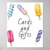 Babydusche - Karten und Geschenke Poster (Vorne)