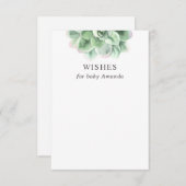 Babydusche Keepake | Sukkuläre Wünsche für Kinder Begleitkarte (Vorne/Hinten)