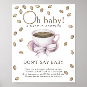 Babydusche - kein Babyposter sagen Poster