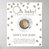 Babydusche - kein Babyposter sagen Poster (Vorne)