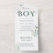 Babydusche | Kinderbücher All In One Einladung (Innen Boden)