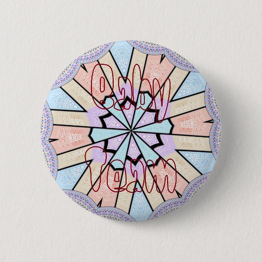 Babydusche Kindermädchenchic Girly-Design Button (Vorderseite)