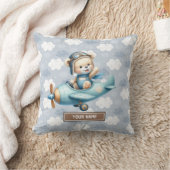 Babydusche Kinderzimmer Dekoration Blue Teddy Bear Kissen (Decke)