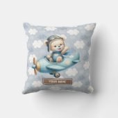 Babydusche Kinderzimmer Dekoration Blue Teddy Bear Kissen (Rückseite)
