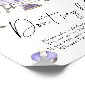 Babydusche Kinderzimmer nicht sagen Poster (Ecke)