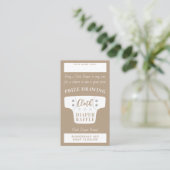 Babydusche Kleidung Windeln Raffle Tickets Taupe T Begleitkarte (Stehend Vorderseite)