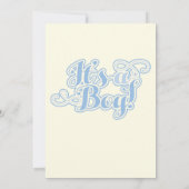 Babydusche, kleine junge Blauer Einladungen (Rückseite)