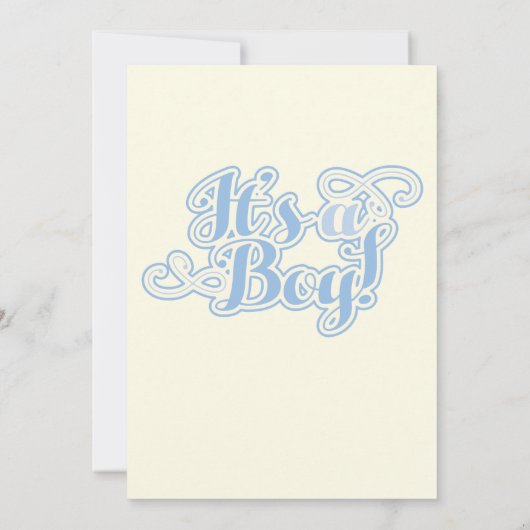 Babydusche, kleine junge Blauer Einladungen (Rückseite)