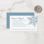 Babydusche Kleine Schneeflocke Windeln Raffle Mitteilungskarte (Vorderseite/Rückseite Beispiel)