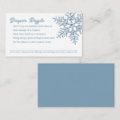 Babydusche Kleine Schneeflocke Windeln Raffle Mitteilungskarte (Vorne/Hinten)