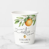 Babydusche Kleine Süsse auf dem Weg Wasserfarbe Pappbecher (Rückseite)