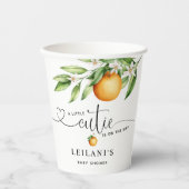 Babydusche Kleine Süsse auf dem Weg Wasserfarbe Pappbecher (Vorderseite)