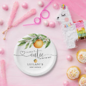 Babydusche Kleine Süsse auf dem Weg Wasserfarbe Pappteller (Party)