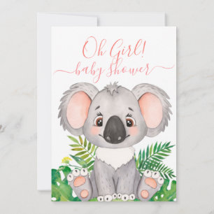 Babydusche Koala Jungle Wassercolor Einladung