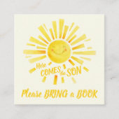 Babydusche kommt mit der Sonnen-Geschenkkarte Begleitkarte (Vorderseite)
