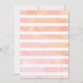 Babydusche Korallenpfirsiche Flamingo Einladung (Rückseite)