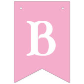 Babydusche Kuh Druck Rosa Schwarz Wimpelkette (Dritte Fahne)