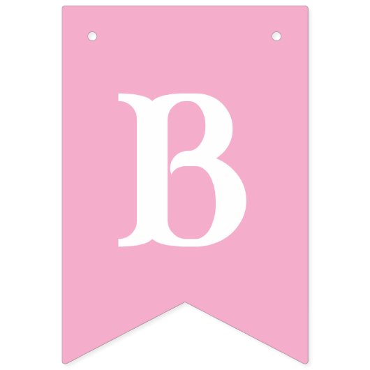 Babydusche Kuh Druck Rosa Schwarz Wimpelkette (Dritte Fahne)