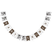 Babydusche Kuh drucken schwarz braun und weiß Wimpelkette (Alle)