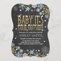 Babydusche laden Baby ein, es ist kalt außerhalb v