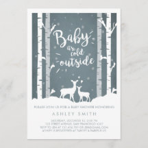 Babydusche lädt Baby ein, es ist kalt draußen.