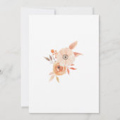 Babydusche lädt Herbst Auburn Floral ein Einladung (Rückseite)