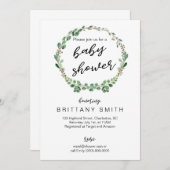 Babydusche lädt zur Grünanlage Kranz ein Einladung (Vorne/Hinten)