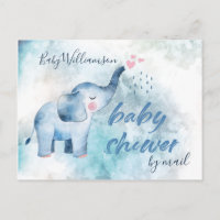 Babydusche lange Entfernung von Mail Blue Elephant