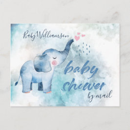 Babydusche lange Entfernung von Mail Blue Elephant Postkarte