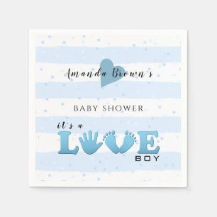 Babydusche Liebe Baby Boy Serviette