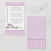 Babydusche Lila bringen Buchdusche mit. Begleitkarte (Vorne/Hinten)